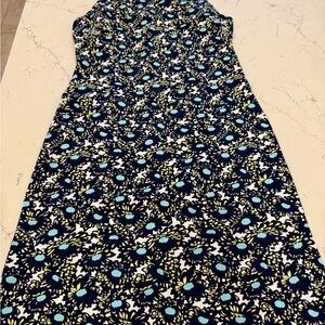 J. McLaughlin Navy and Yellow Floral Dress